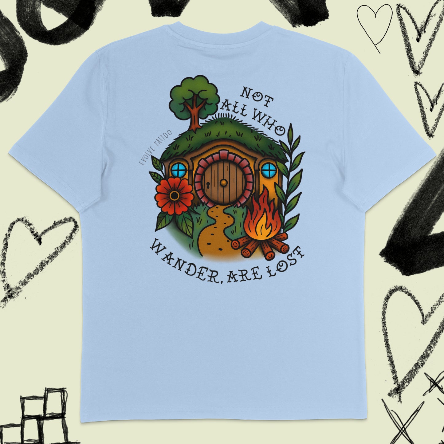 Wandering Hearth T-shirt @dclxvi.tattoo