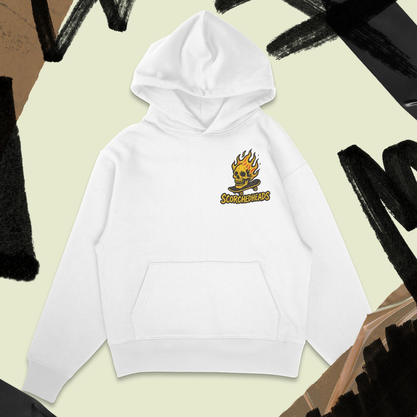 Heavy Weight Koi Fury Design Hoodie