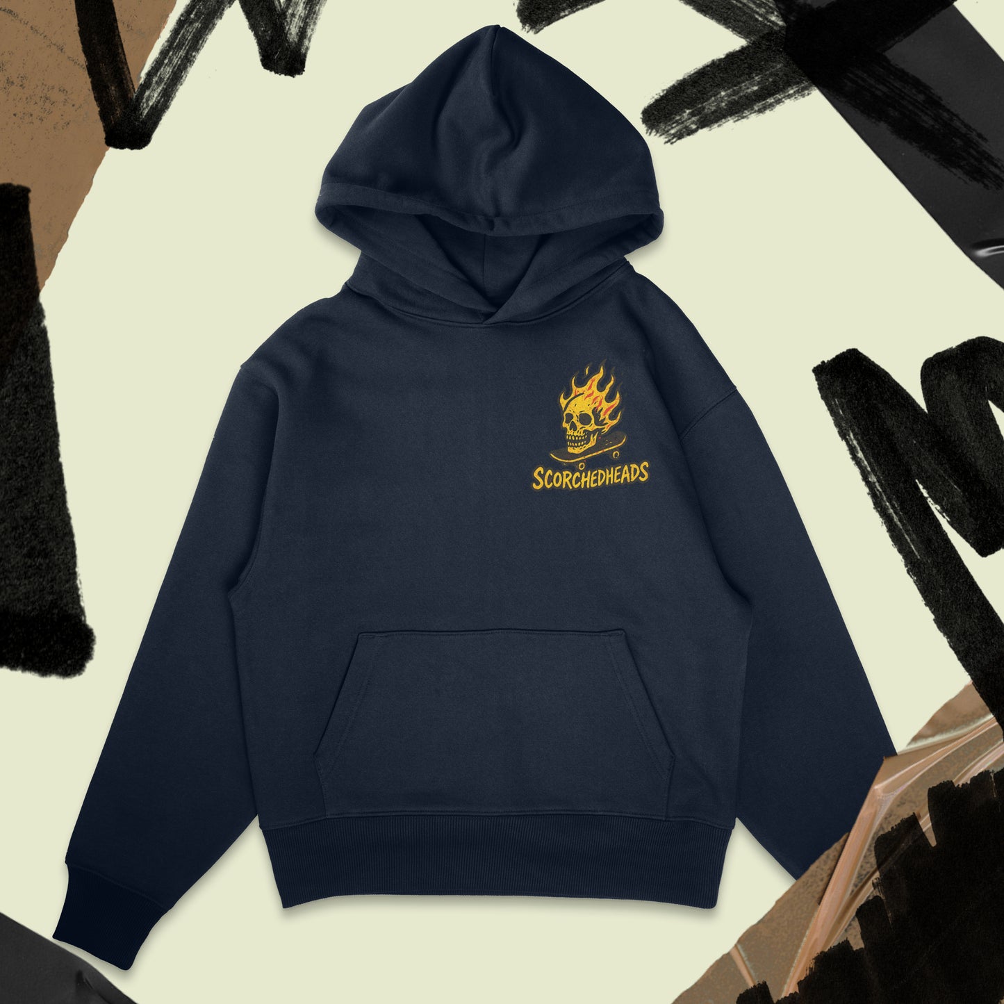 Heavy Weight Koi Fury Design Hoodie