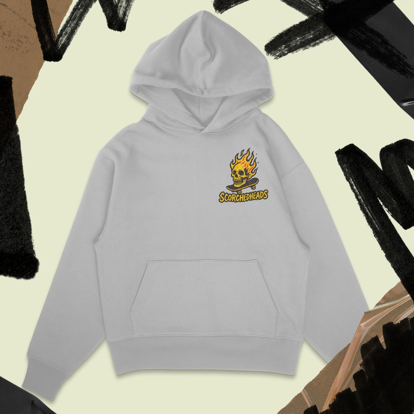 Heavy Weight Koi Fury Design Hoodie