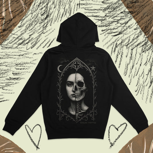 The Line Between Hoodie @dclxvi.tattoo