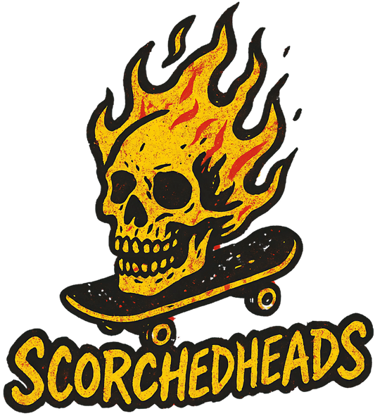 Custom Shape Holographic Scorched Heads Stickers
